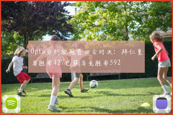 Opta分析欧冠首回合对决：拜仁皇马胜率427巴萨马竞胜率592